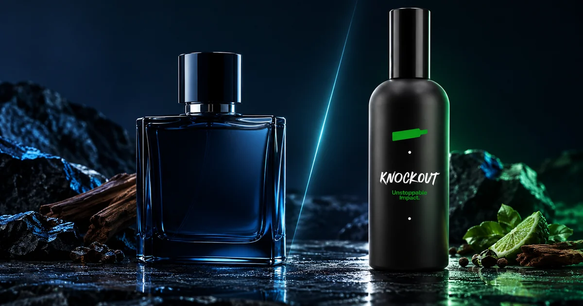 Bleu de Chanel style fragrance compared with Scentury Knockout perfume in Pakistan